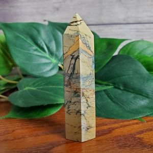 Yellow Unakite Crystal Point Tower